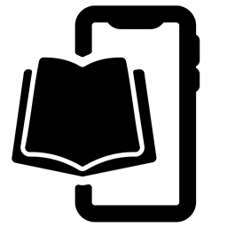 A book and smartphone outlines to represent book and e-book formatting