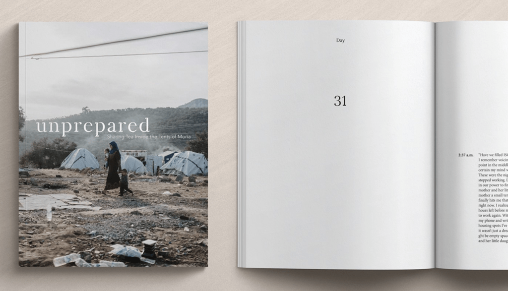 Unprepared photography and poetry books showing a cover and inside pages as an example of editing services